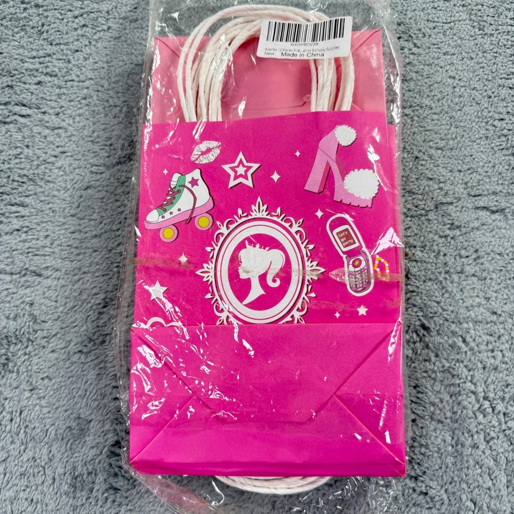 Acerfes 12pc Pink Fashion Party Favor Bags Girls OS Pink New Y2K Retro Aesthetic